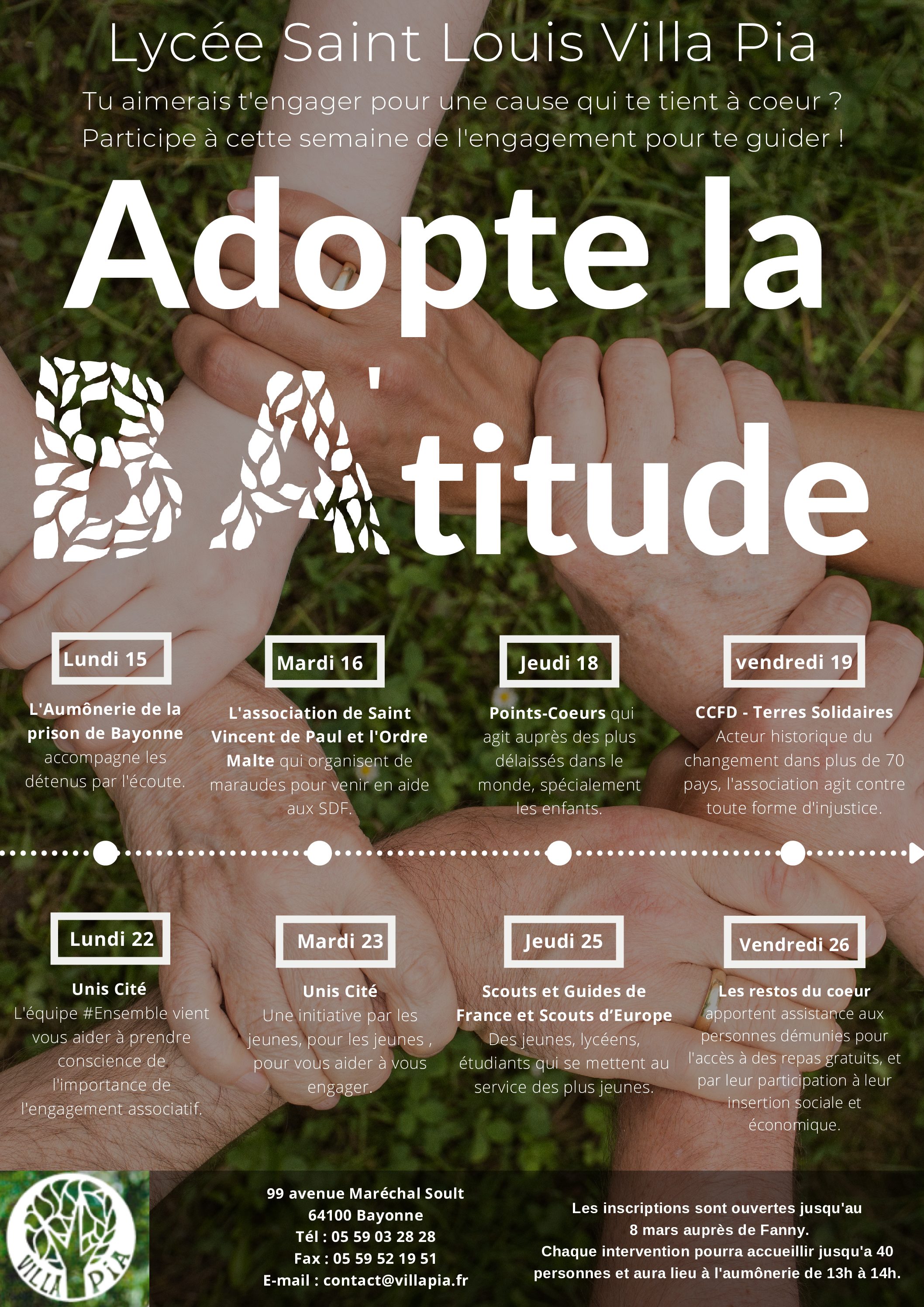 QUINZAINE DE L’ENGAGEMENT : ADOPTE LA BA’titude !