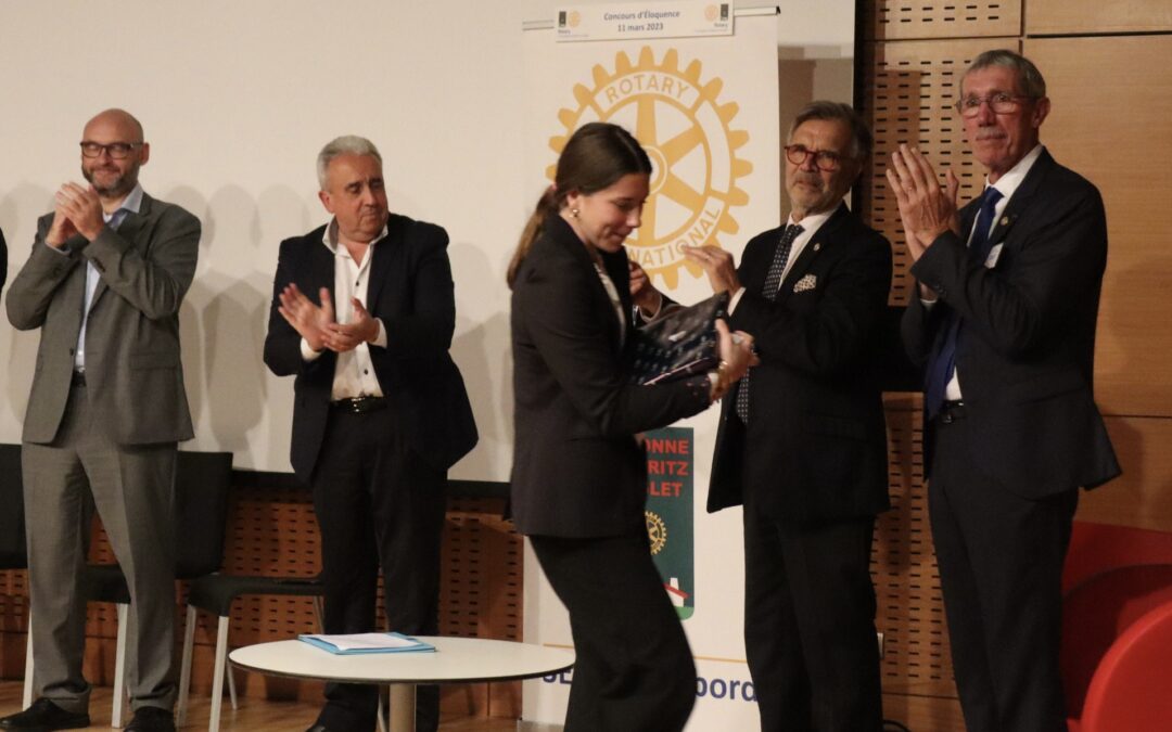 Une élève de Villa Pia sacrée victorieuse du Concours d’Eloquence du Rotary Club